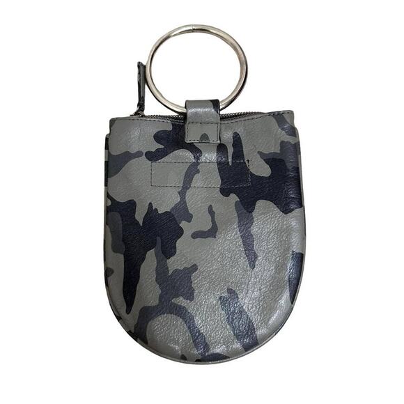 Kim‎ White Women's Round Chain Camouflage Gray Coin Purse - Picture 2 of 5